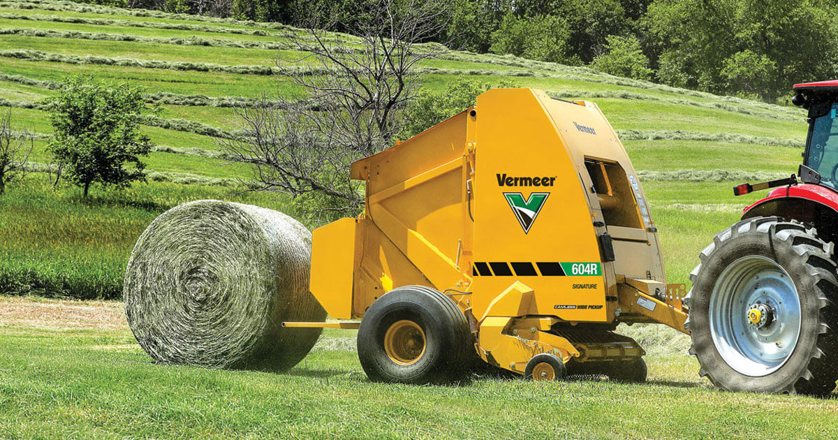 Vermeer Round Hay Baler 604r Signature For High Density Baling 5670