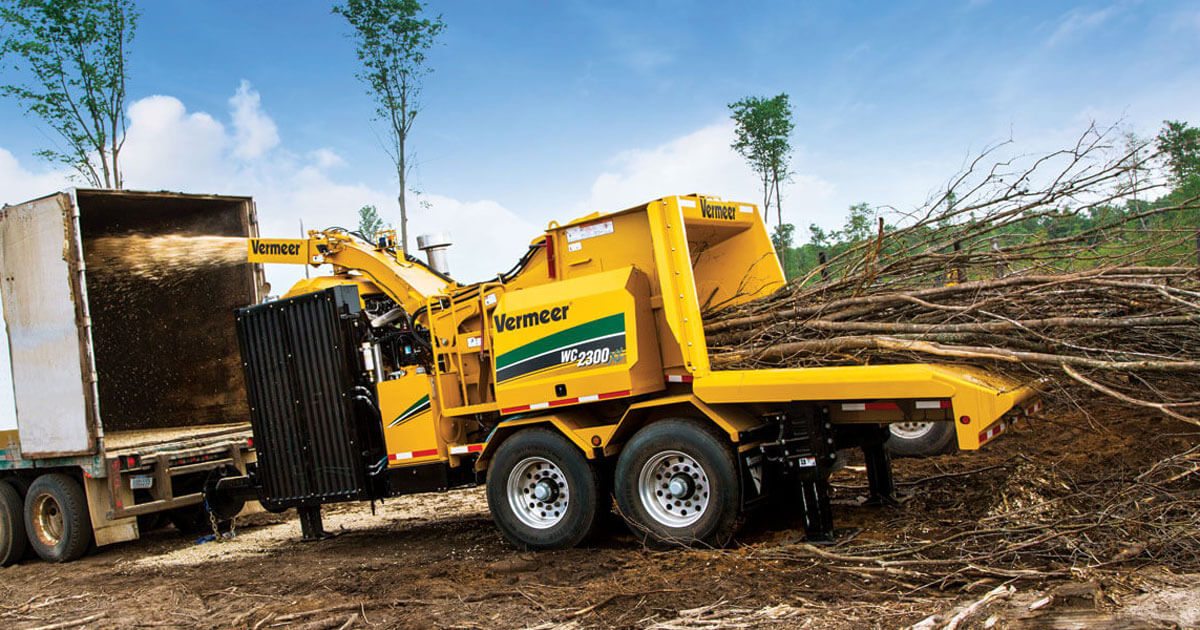 Vermeer WC2300XL Whole Tree Chipper for Wood Chip Production