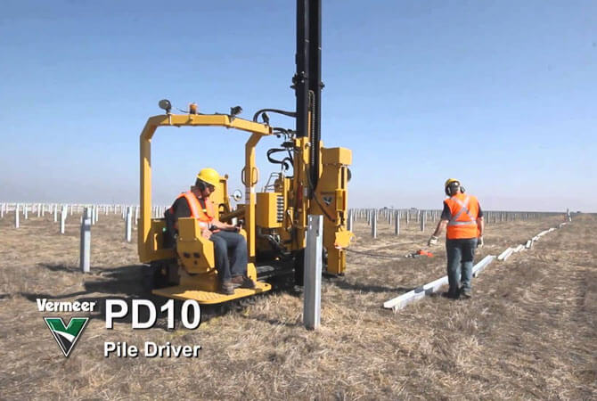 Vermeer PD10 Pile Driver - Vermeer Solar Pile Drivers